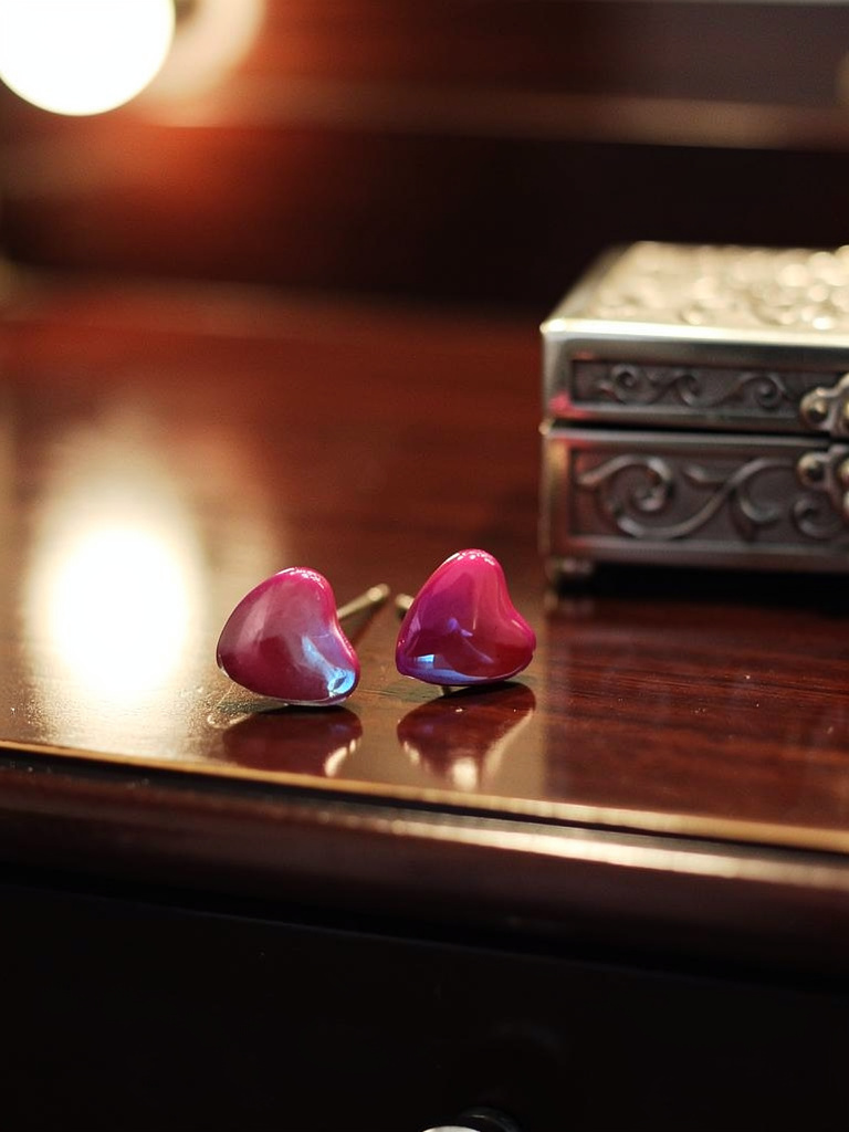 💗 Optional Add-On: Pink Heart Earrings 💗
